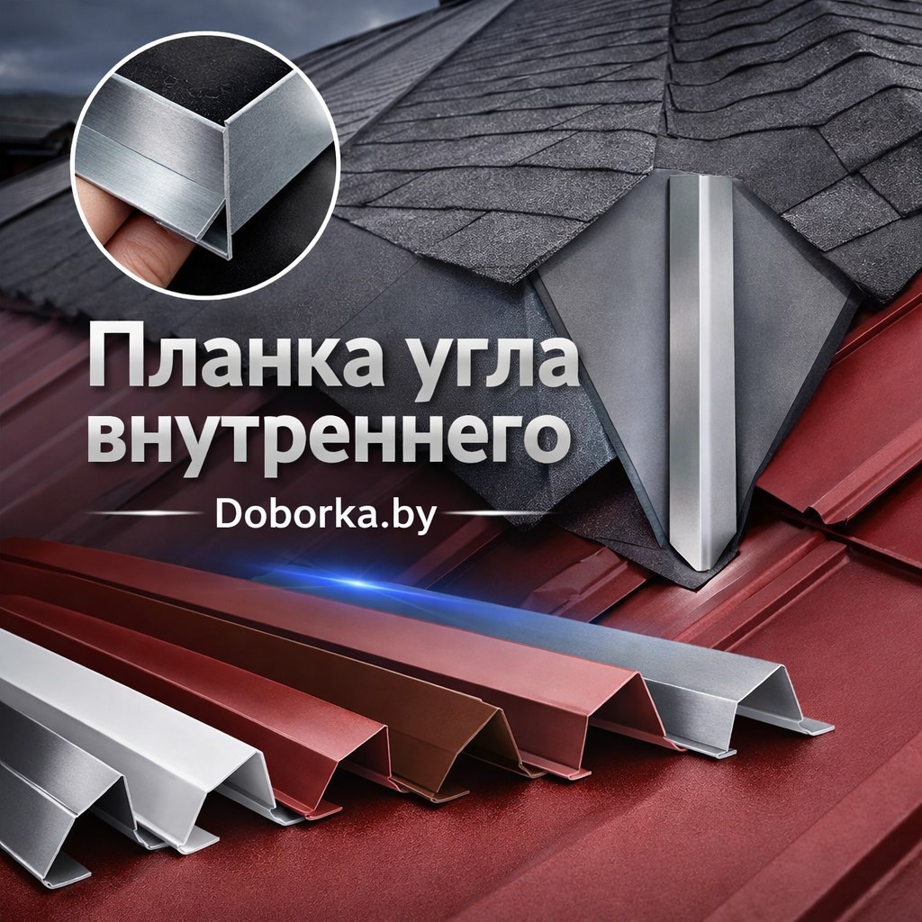 Внутренний угол для кровли: купить в Минске | Фасонный внутренний угол до 3.6м | Doborka.by