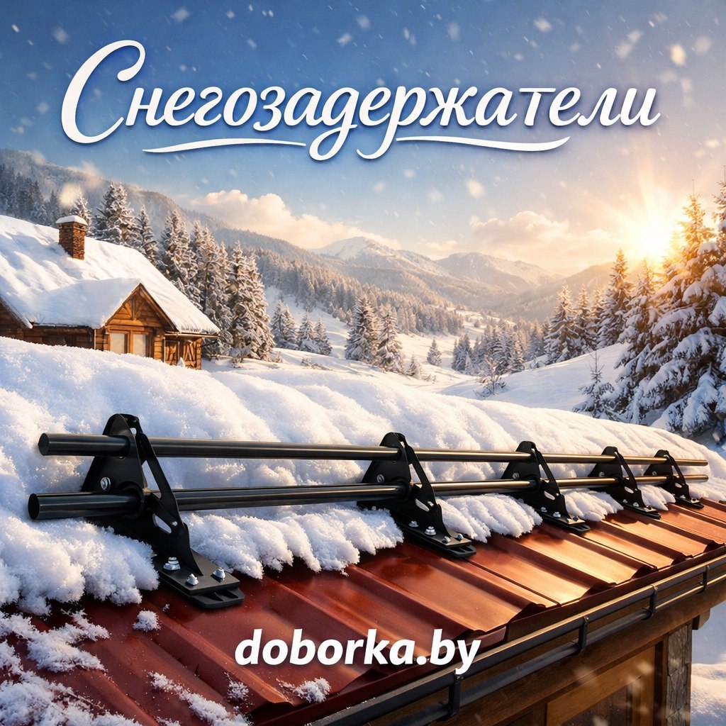 Снегоздержатели можно заказатьпочертежу, или купить готовые у Doborka.by