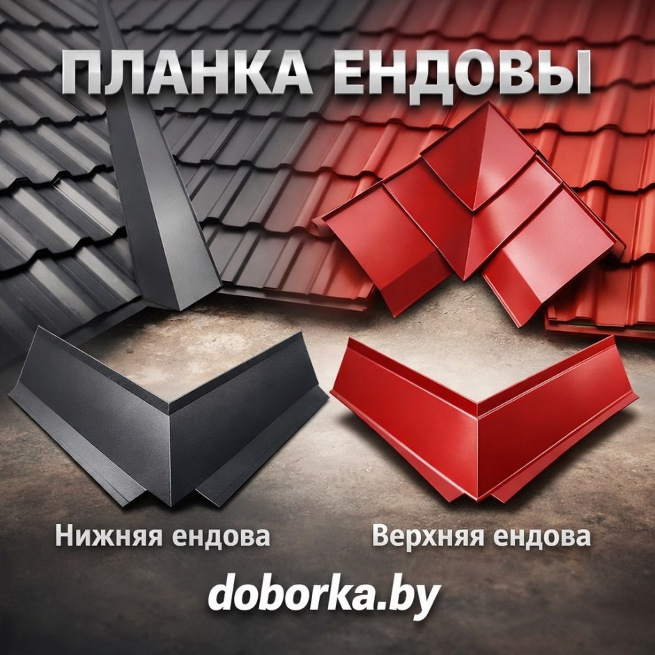 Ендова нижняя и верхняя для кровли | Длина до 3.6м без стыка | Doborka.by