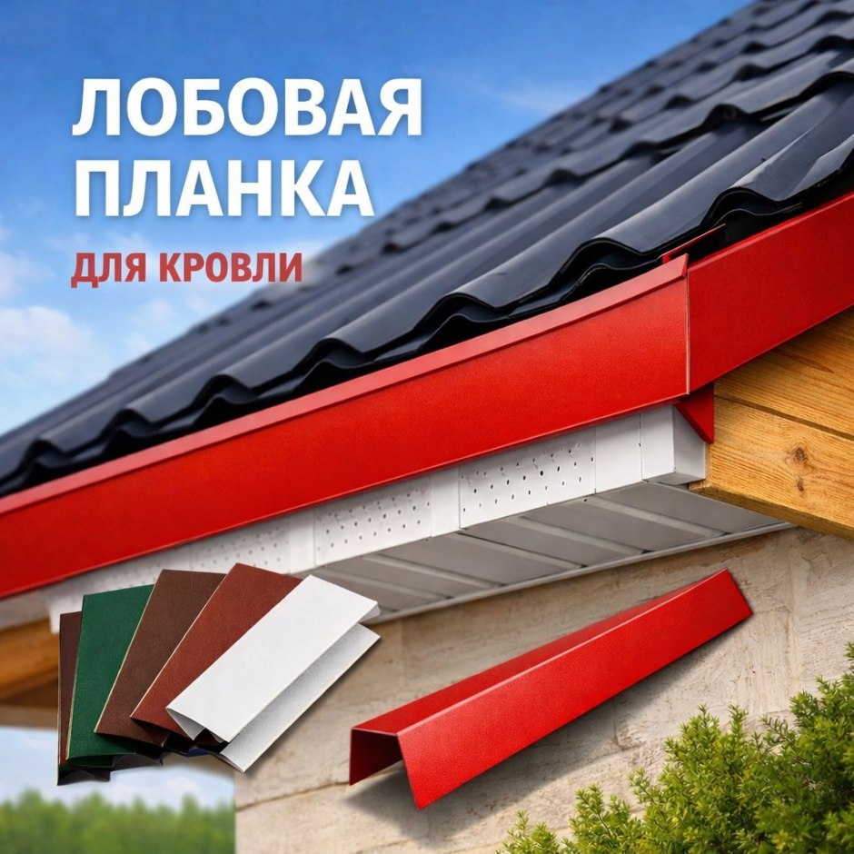 Лобовая планка (ветровая) для торца крыши | Длина до 3.6м без стыка | Doborka.by