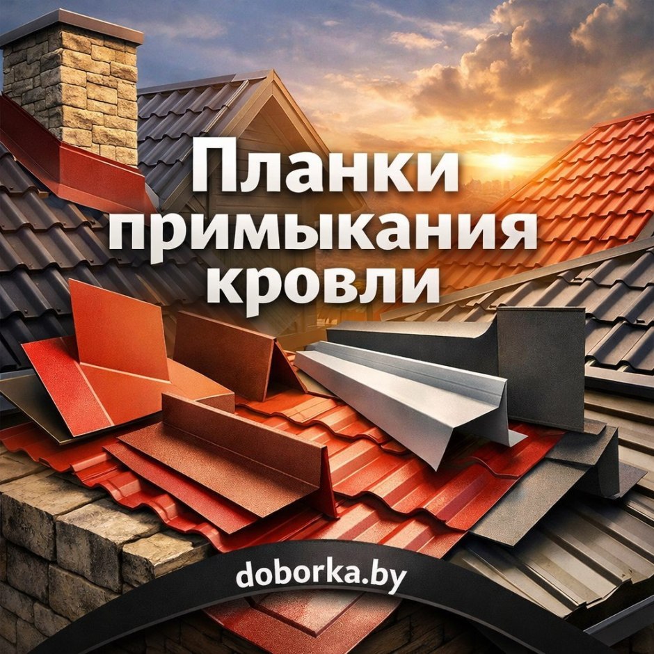 Планка примыкания кровли для стены и трубы | Длина до 3.6м без стыка | Doborka.by