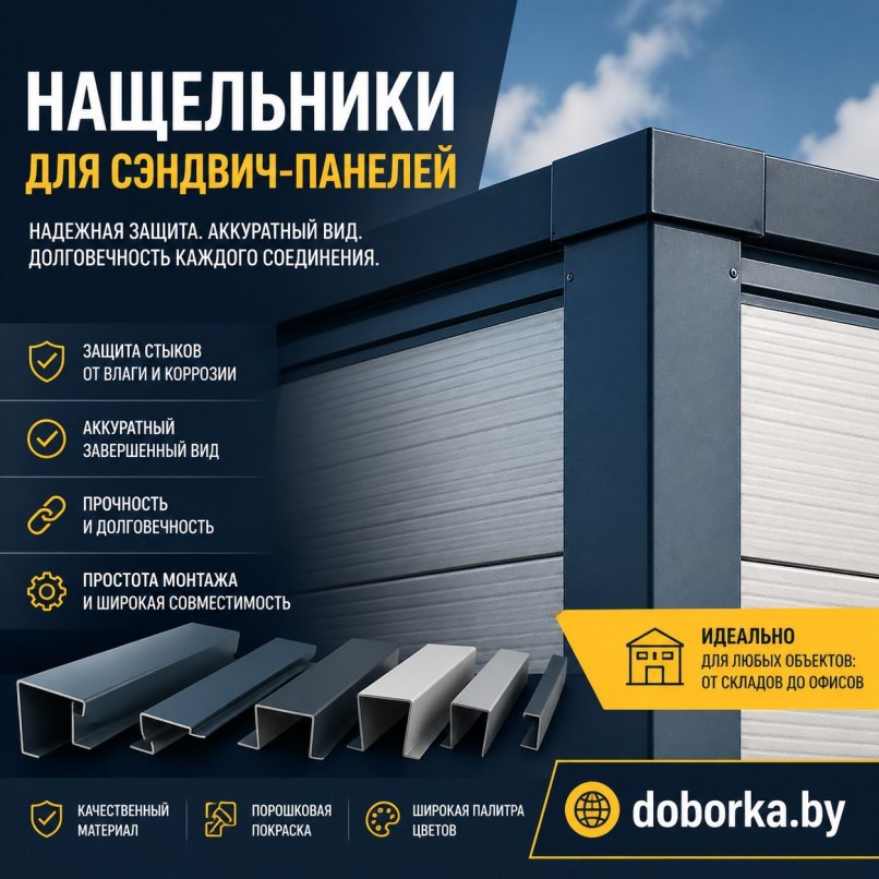 Нащельники для сэндвич-панелей: купить в Минске | Доборы для СП с доставкой | Doborka.by
